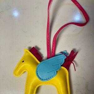 Yellow and Blue Horse Key Holder